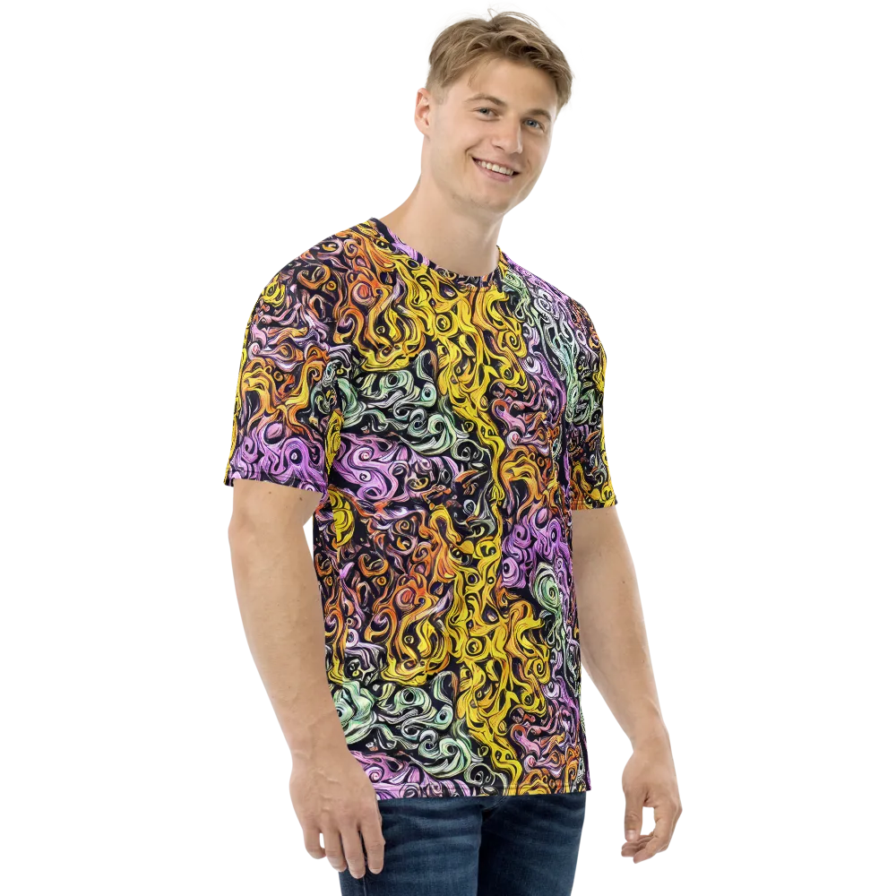 Whirling Spectrum on Men's Crew Neck T-Shirt — Right