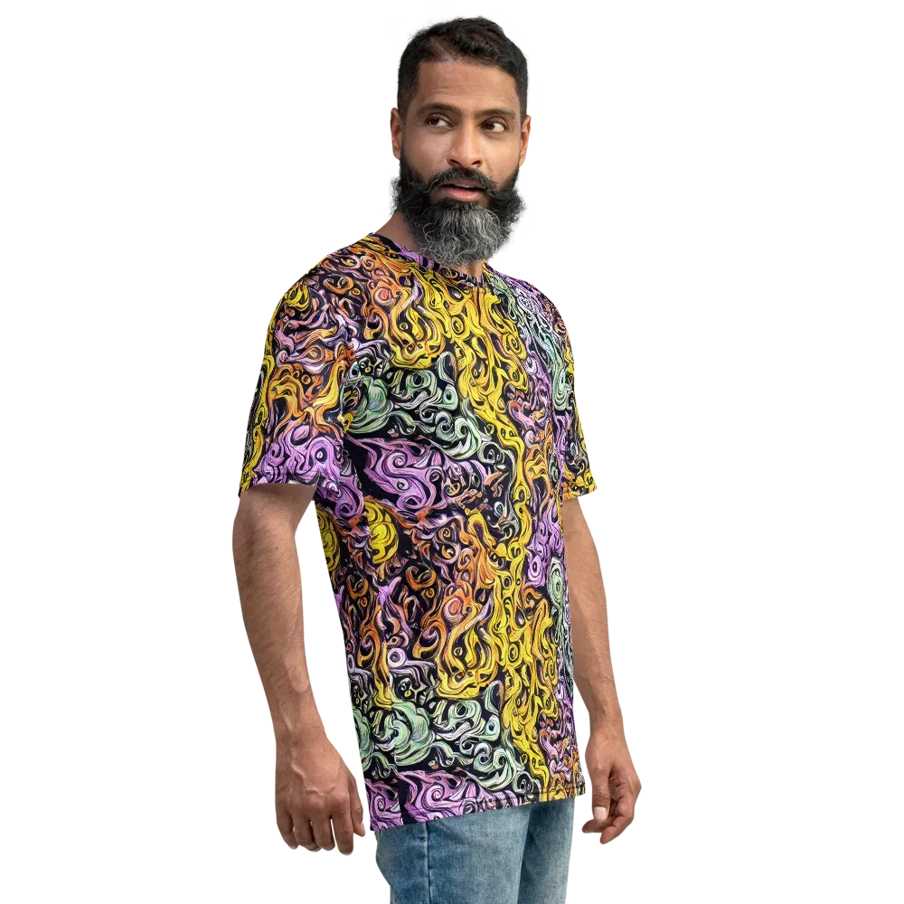 Whirling Spectrum on Men's Crew Neck T-Shirt — Right
