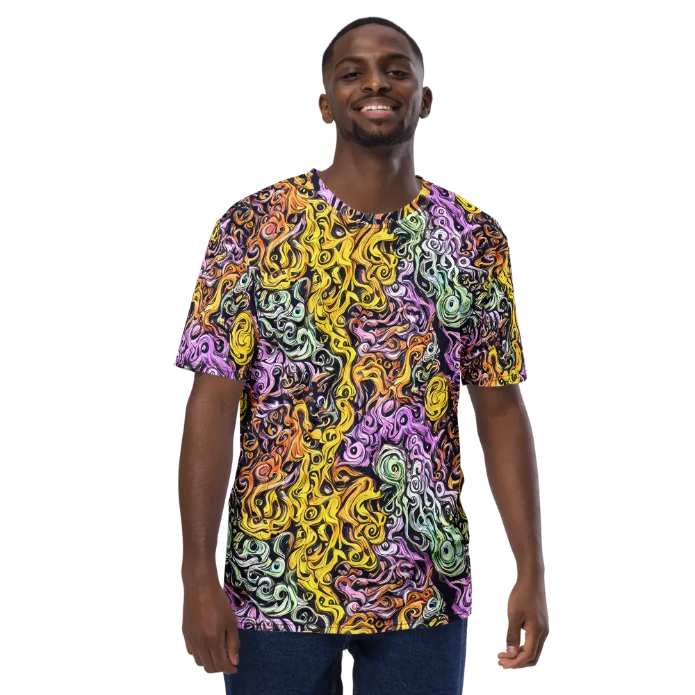 Whirling Spectrum on Men's Crew Neck T-Shirt — Front
