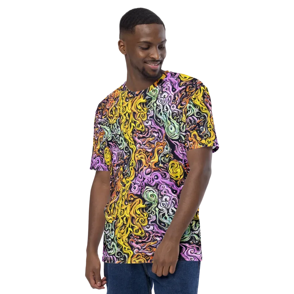 Whirling Spectrum on Men's Crew Neck T-Shirt — Left