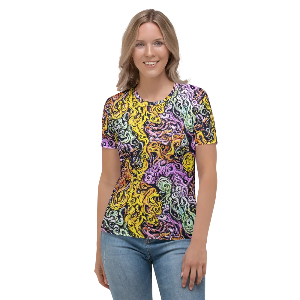 Whirling Spectrum on Women's Crew Neck T-Shirt — Front