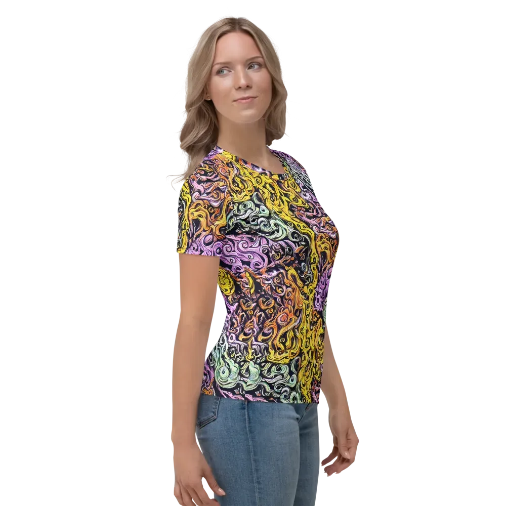 Whirling Spectrum on Women's Crew Neck T-Shirt — Right
