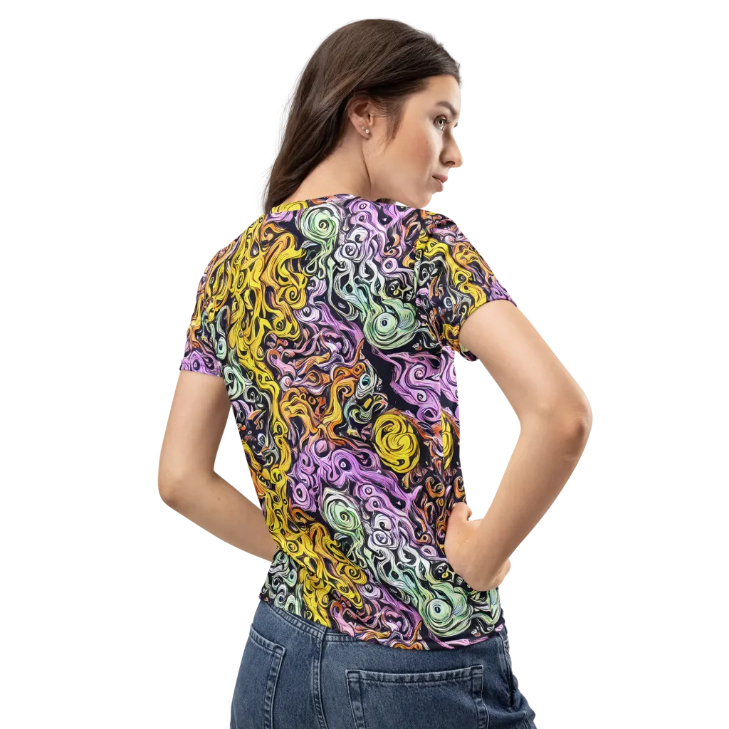 Whirling Spectrum on Women's Crew Neck T-Shirt — Back
