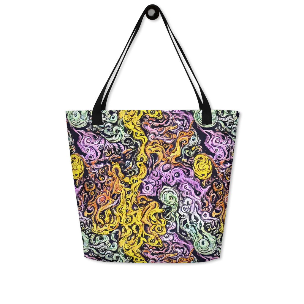 Whirling Spectrum on Large Tote Bag W/ Pocket — Front