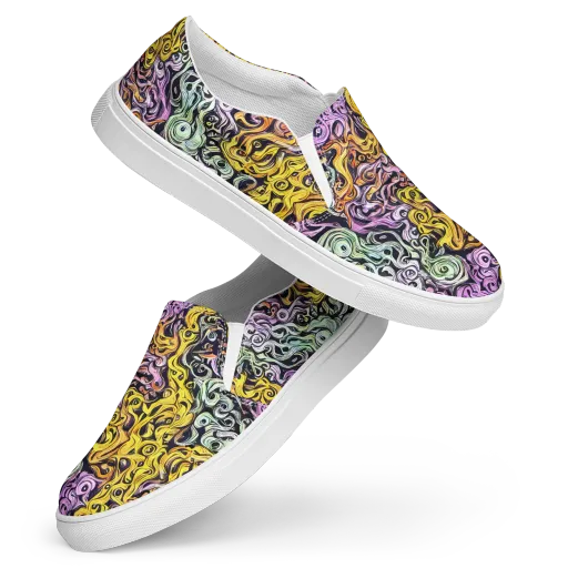 Whirling Spectrum on a Women's Slip-On Canvas Shoes