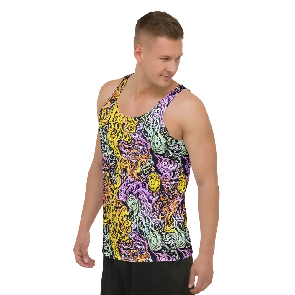 Whirling Spectrum on Men's Tank Top — Left Front