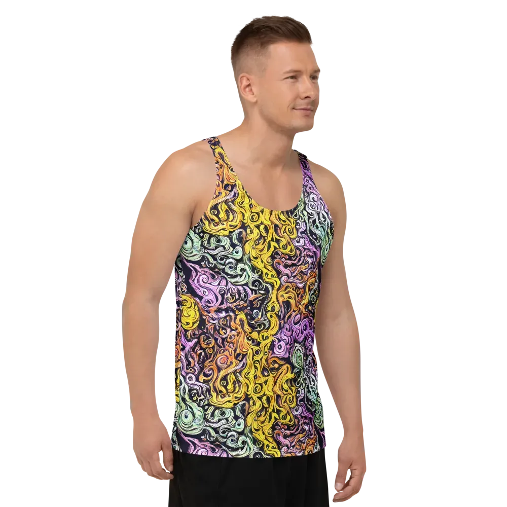 Whirling Spectrum on Men's Tank Top — Right Front