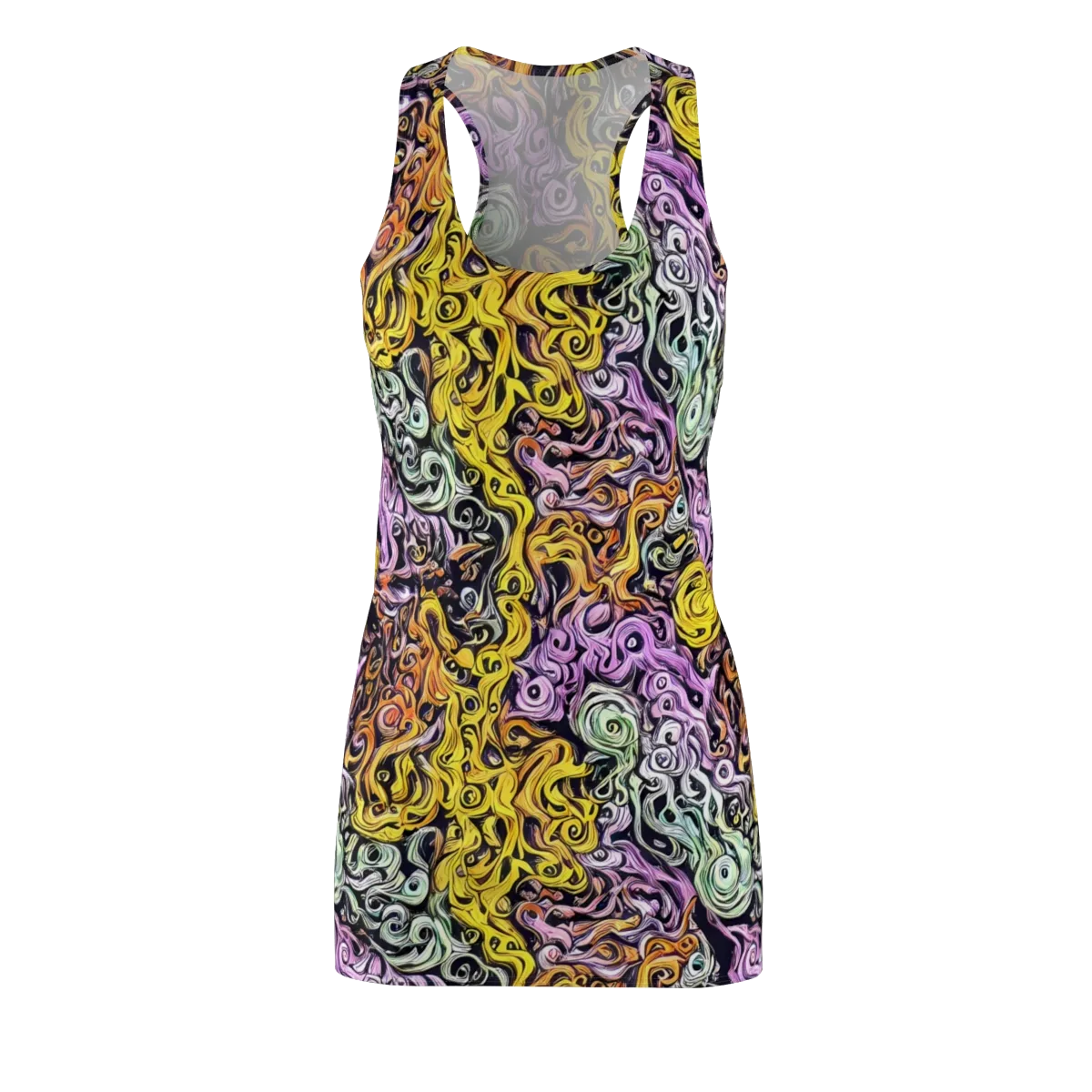 Whirling Spectrum on Racerback Dress — Front