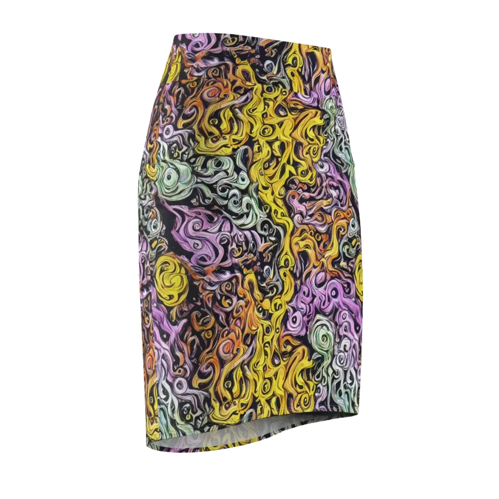 Whirling Spectrum on Pencil Skirt — Front Side