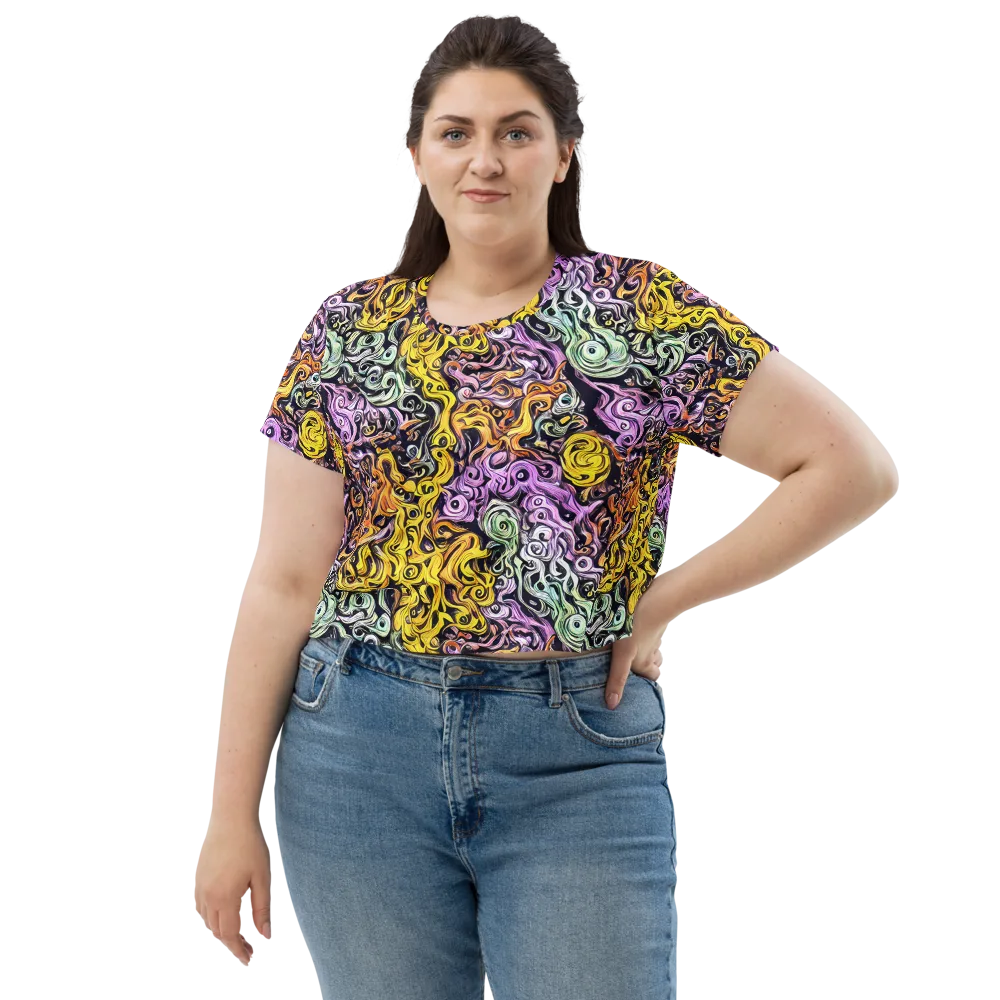 Whirling Spectrum on Crop Tee — Front