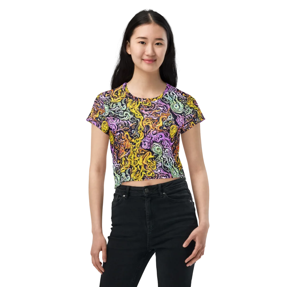 Whirling Spectrum on Crop Tee — Front