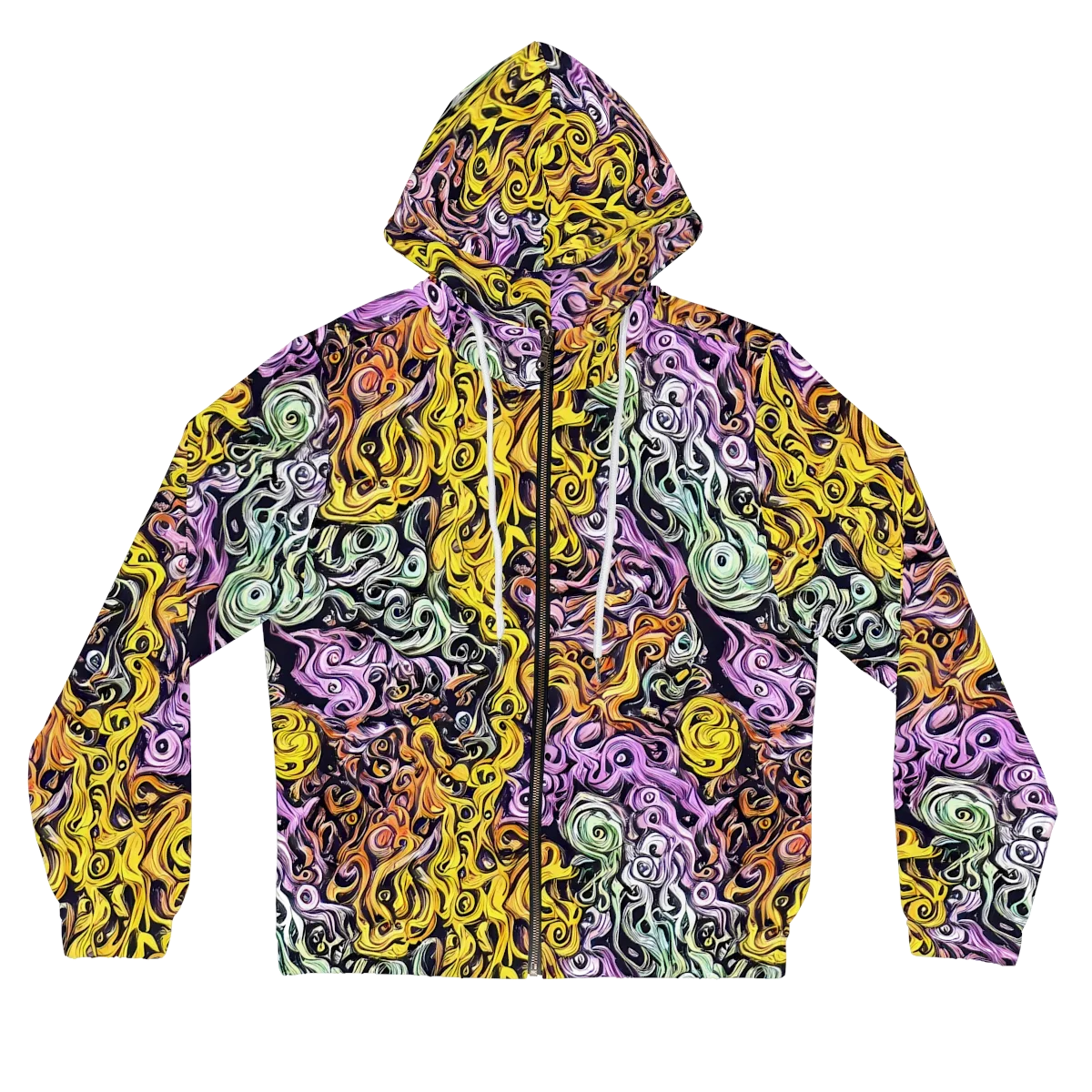Whirling Spectrum on Women's Full-Zip Hoodie — Front