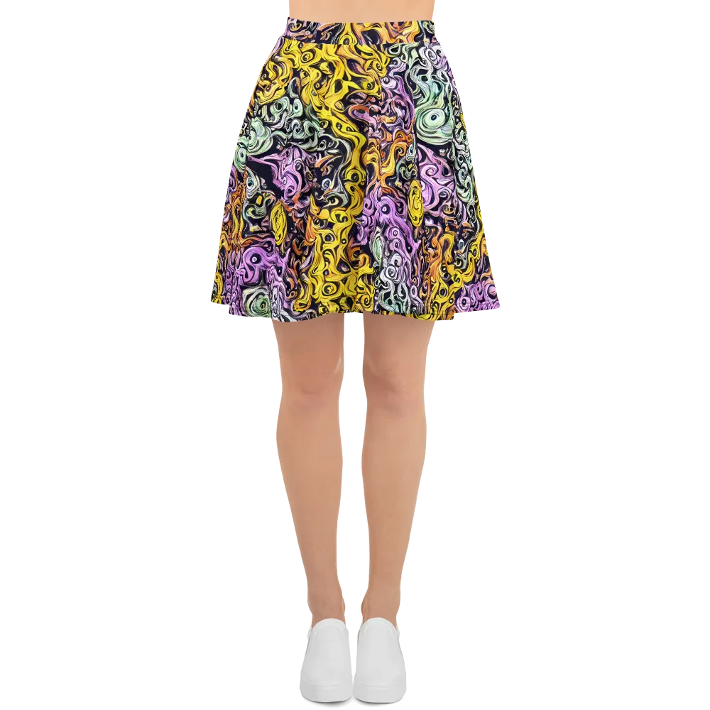 Whirling Spectrum on Skater Skirt — Front