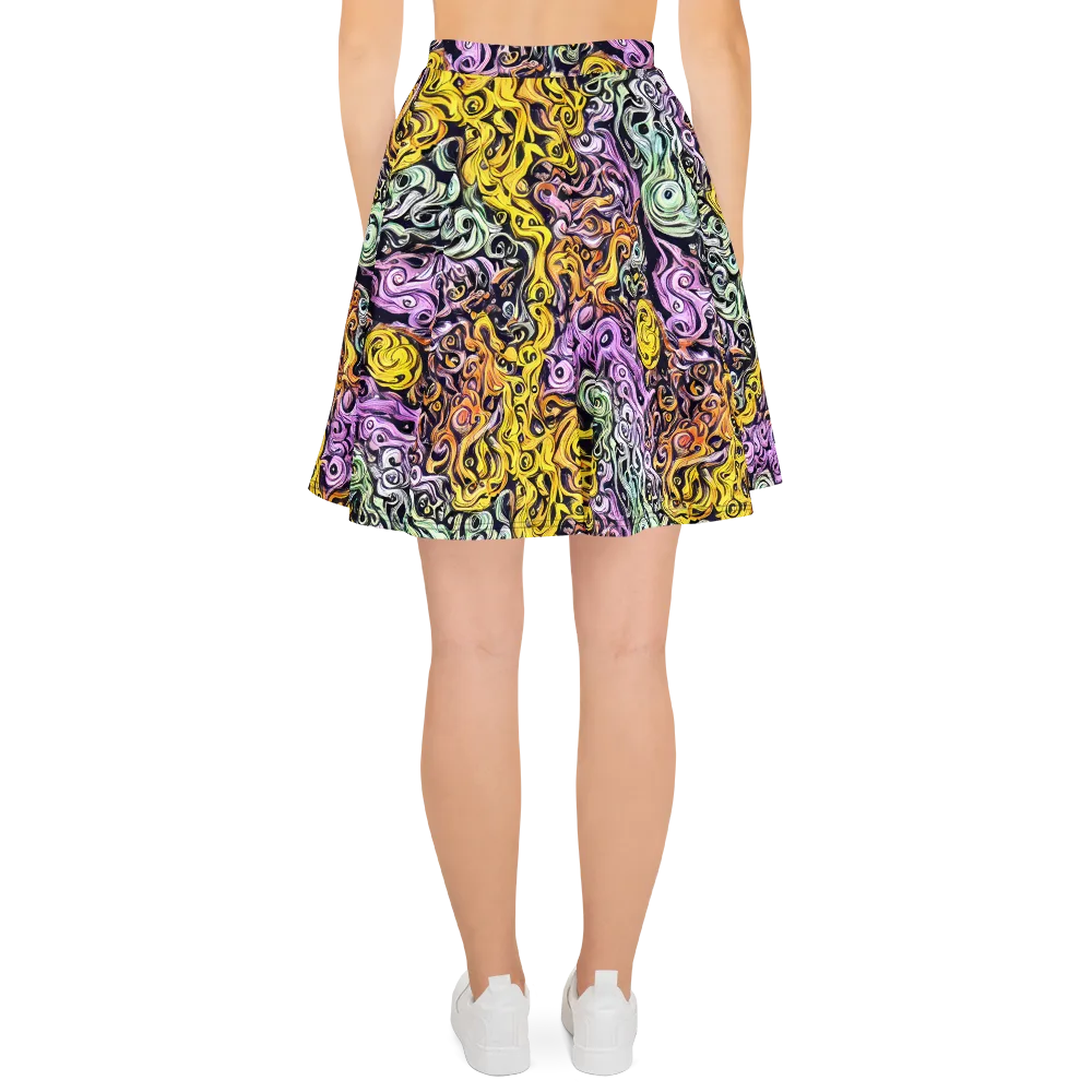 Whirling Spectrum on Skater Skirt — Back