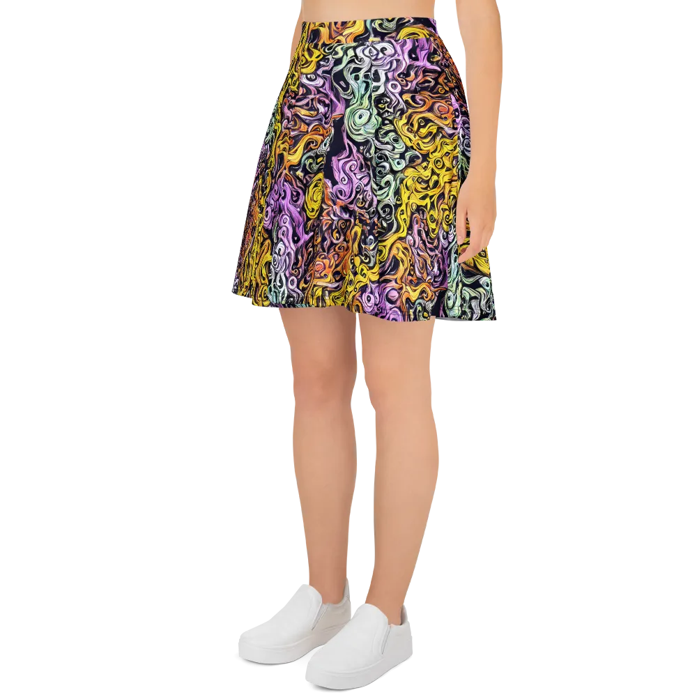 Whirling Spectrum on Skater Skirt — Left