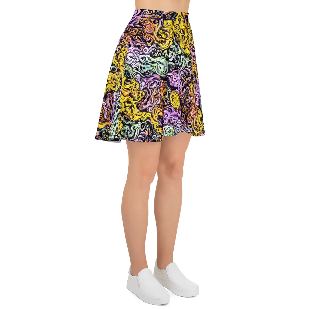 Whirling Spectrum on Skater Skirt — Right