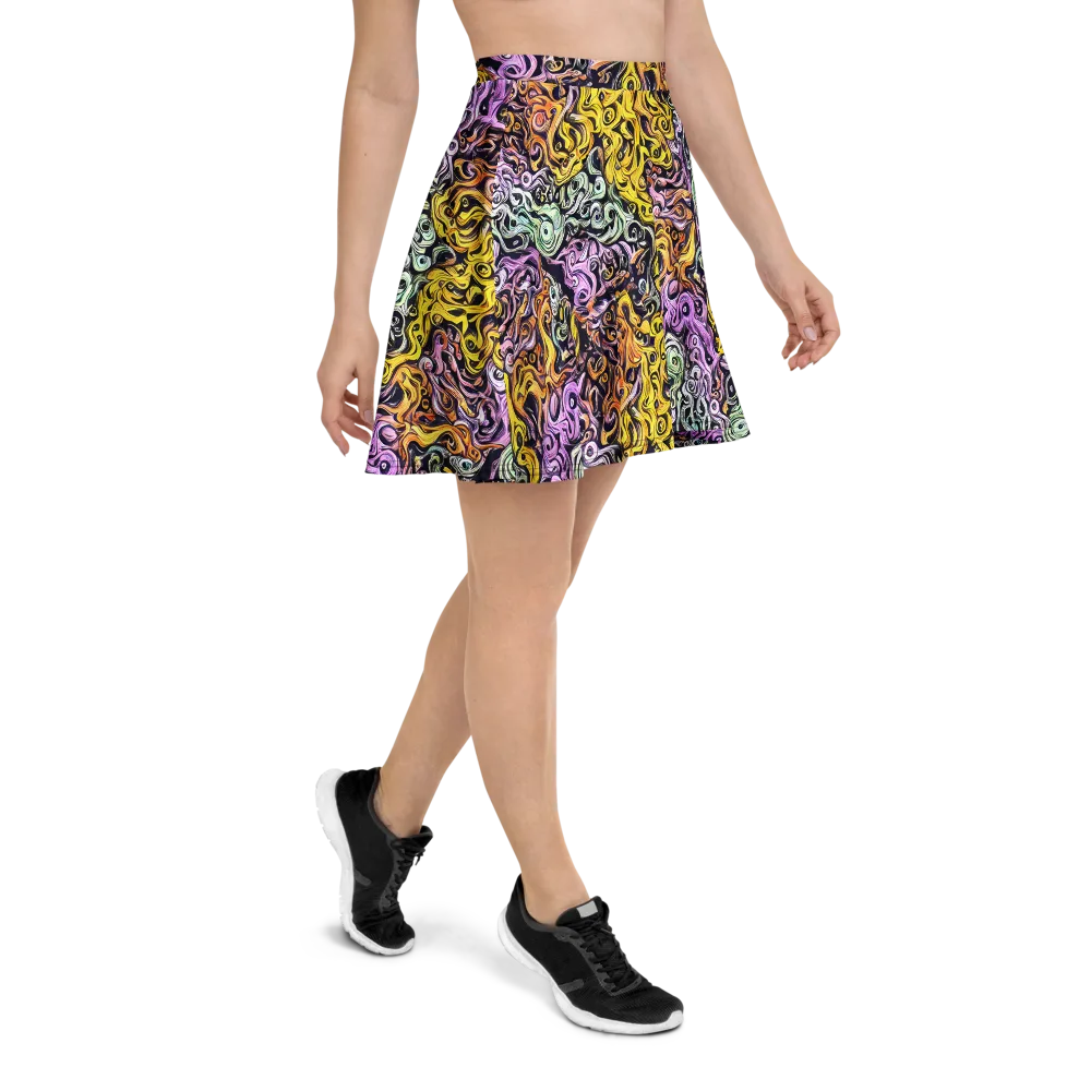 Whirling Spectrum on Skater Skirt — Right