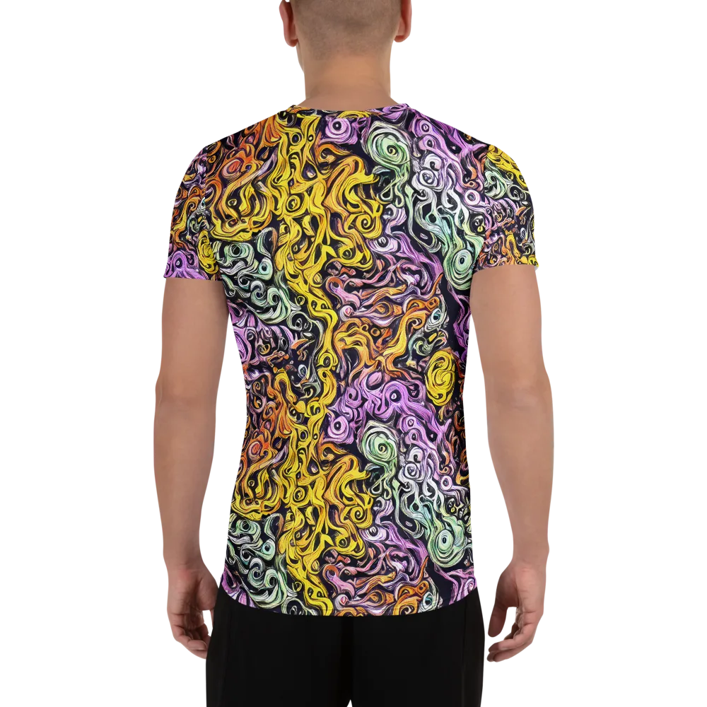 Whirling Spectrum on Men's Athletic T-Shirt — Back