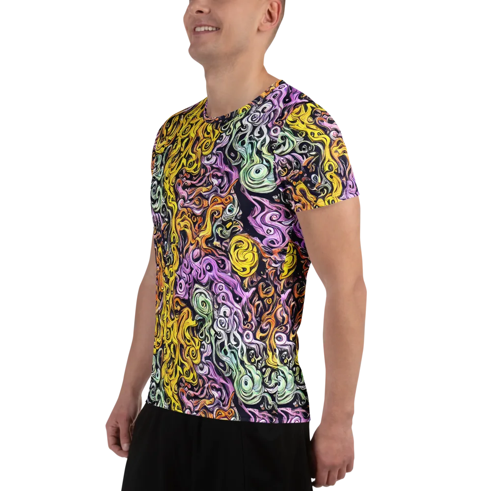 Whirling Spectrum on Men's Athletic T-Shirt — Left