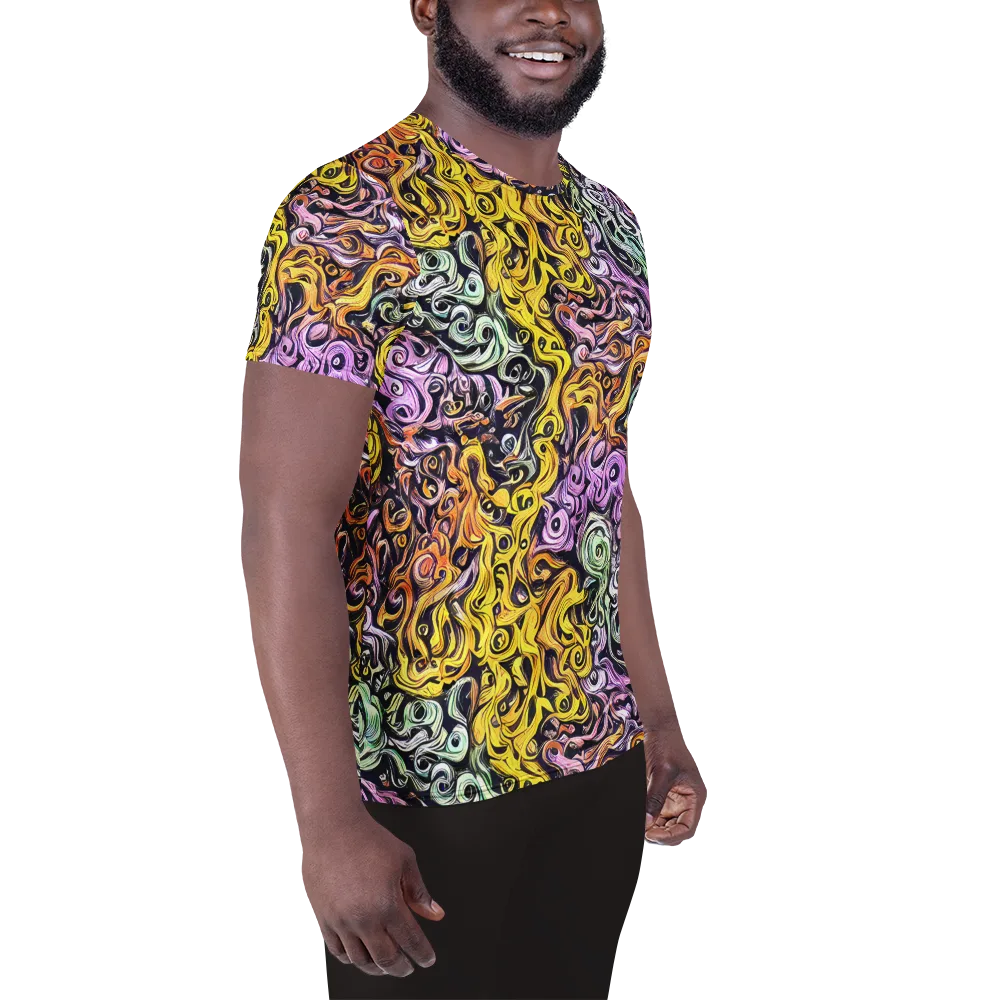 Whirling Spectrum on Men's Athletic T-Shirt — Right