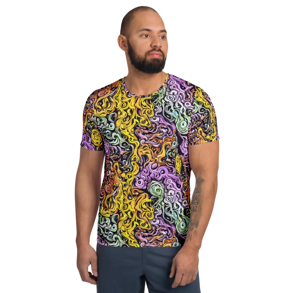 Whirling Spectrum on Men's Athletic T-Shirt — Front