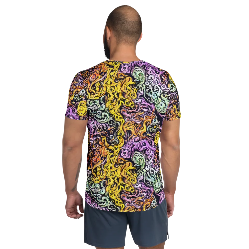 Whirling Spectrum on Men's Athletic T-Shirt — Back