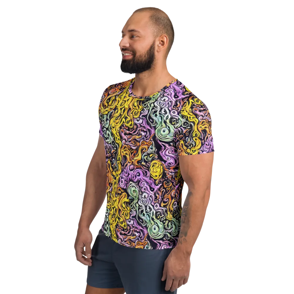 Whirling Spectrum on Men's Athletic T-Shirt — Left