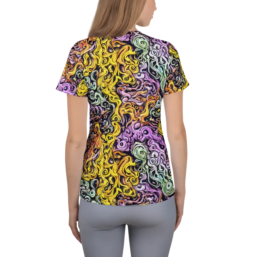 Whirling Spectrum on Women's Athletic T-Shirt — Back