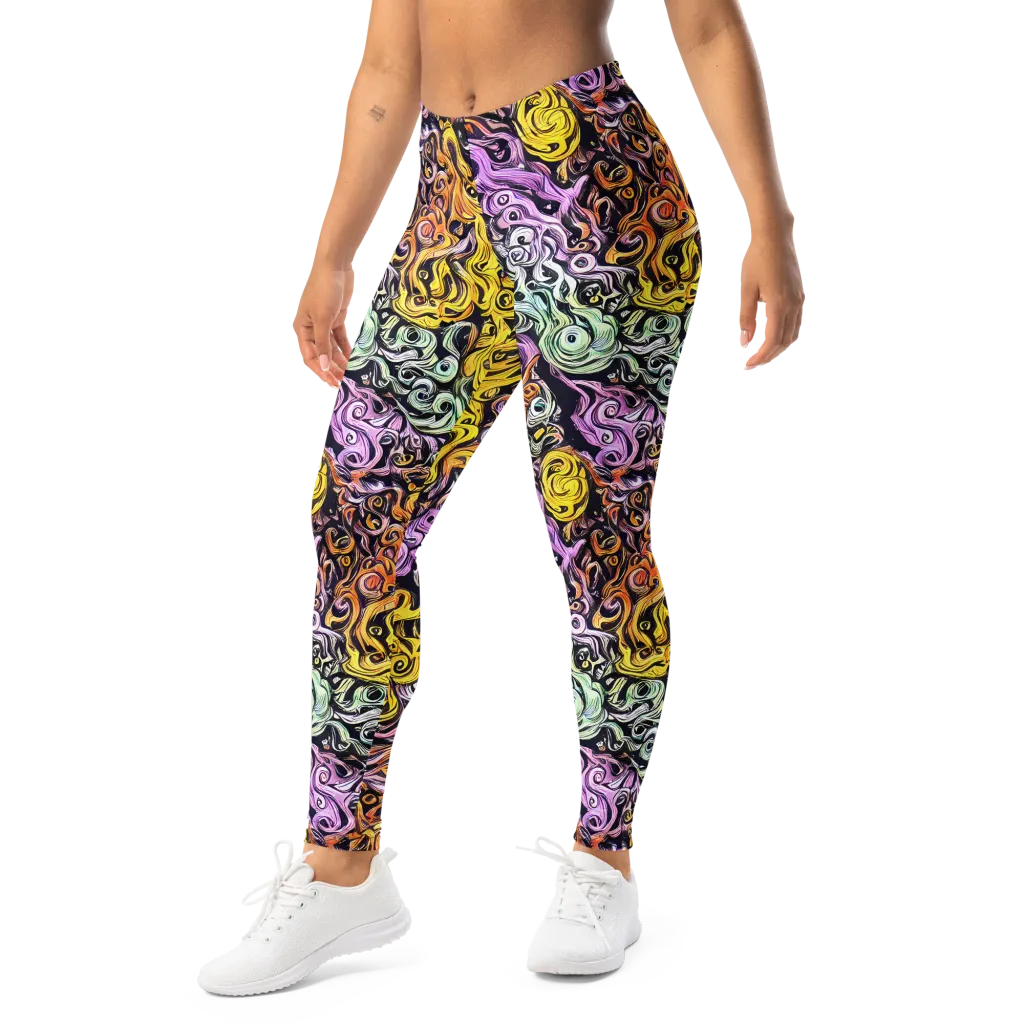 Whirling Spectrum on Leggings — Left Front