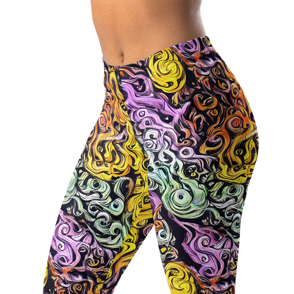 Whirling Spectrum on Leggings — Left Front