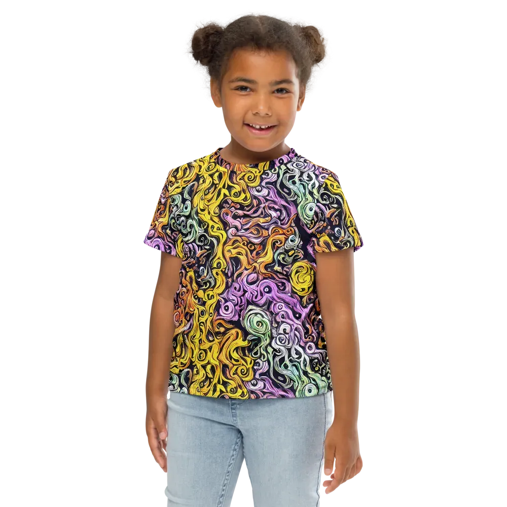 Whirling Spectrum on Kids Crew Neck T-Shirt — Front