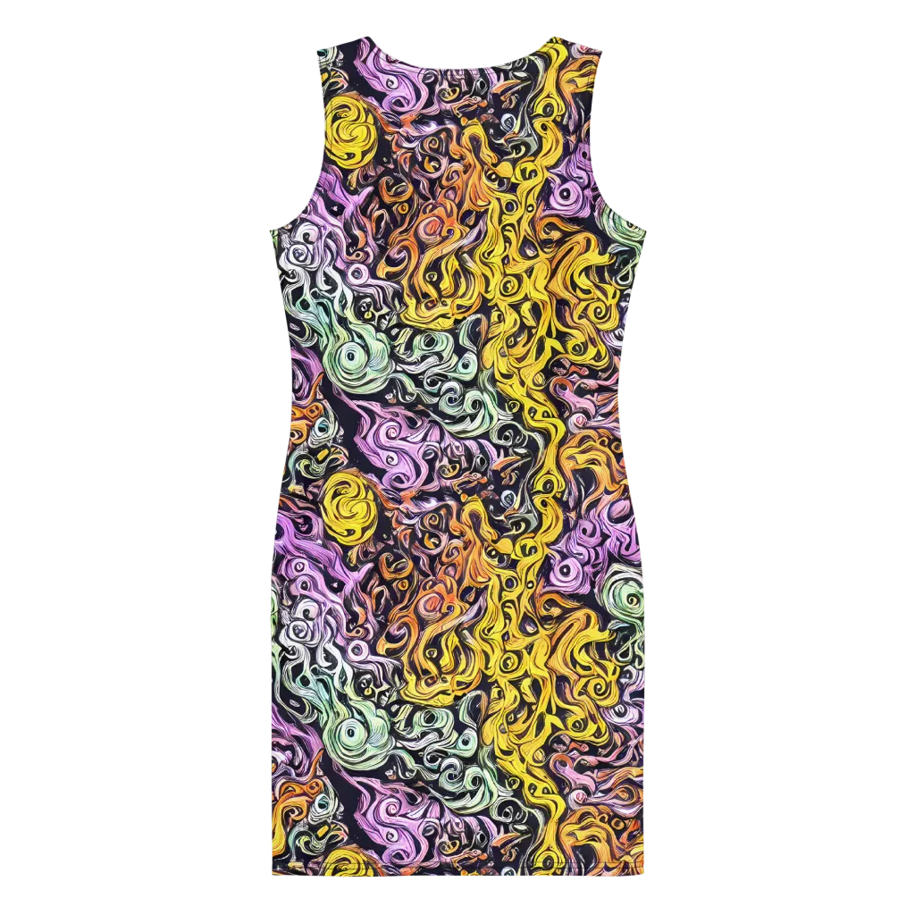 Whirling Spectrum on Bodycon Dress — Back