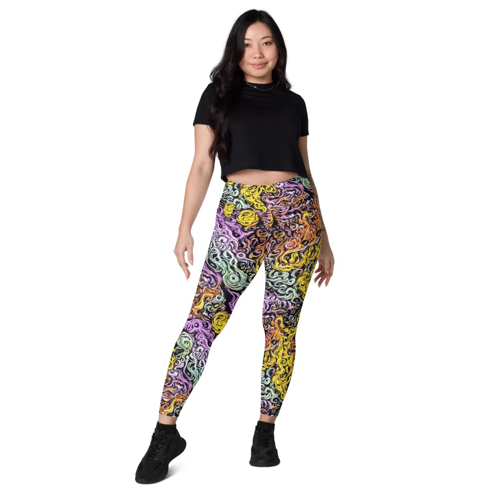 Whirling Spectrum on Leggings with Pockets — Front