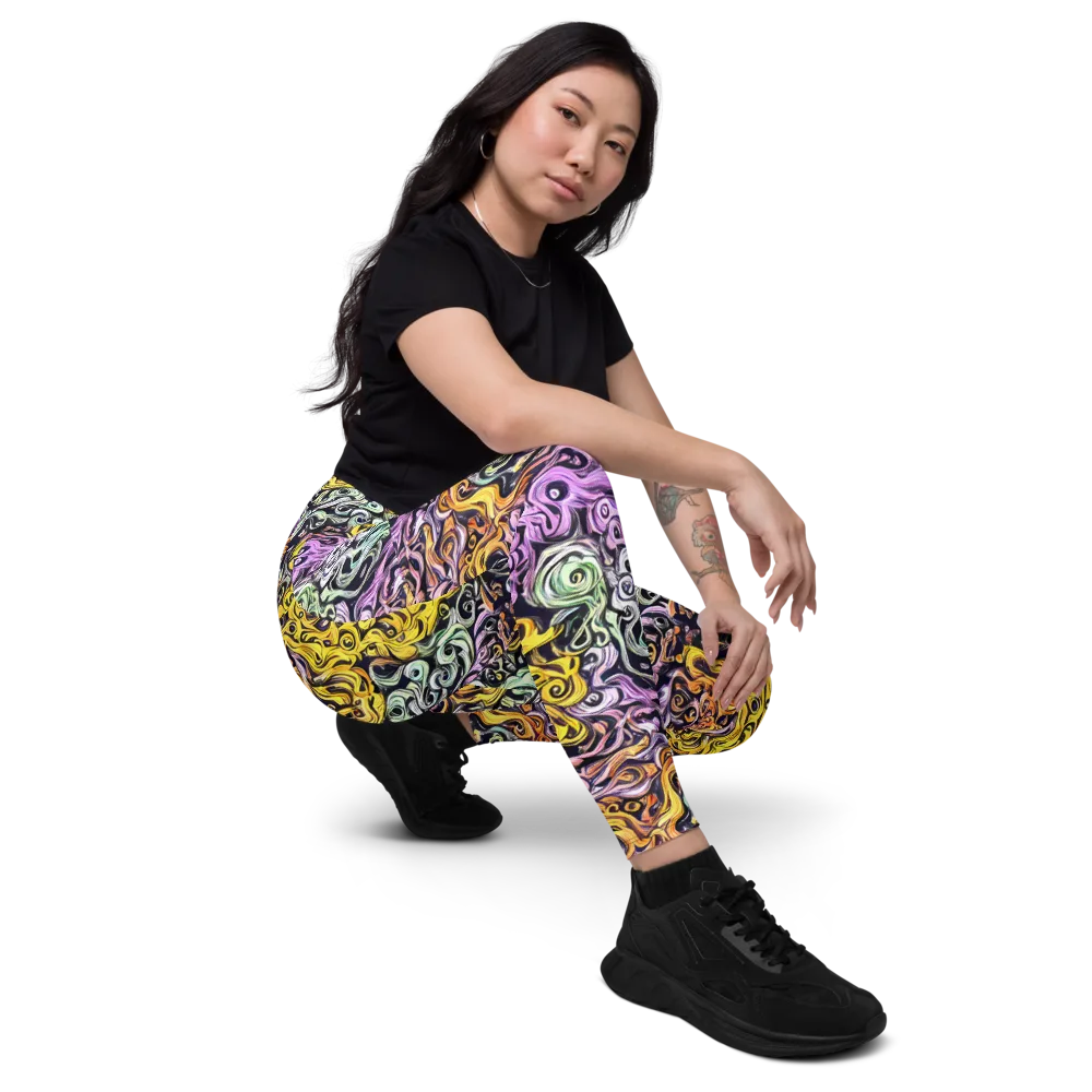 Whirling Spectrum on Leggings with Pockets — Right Front
