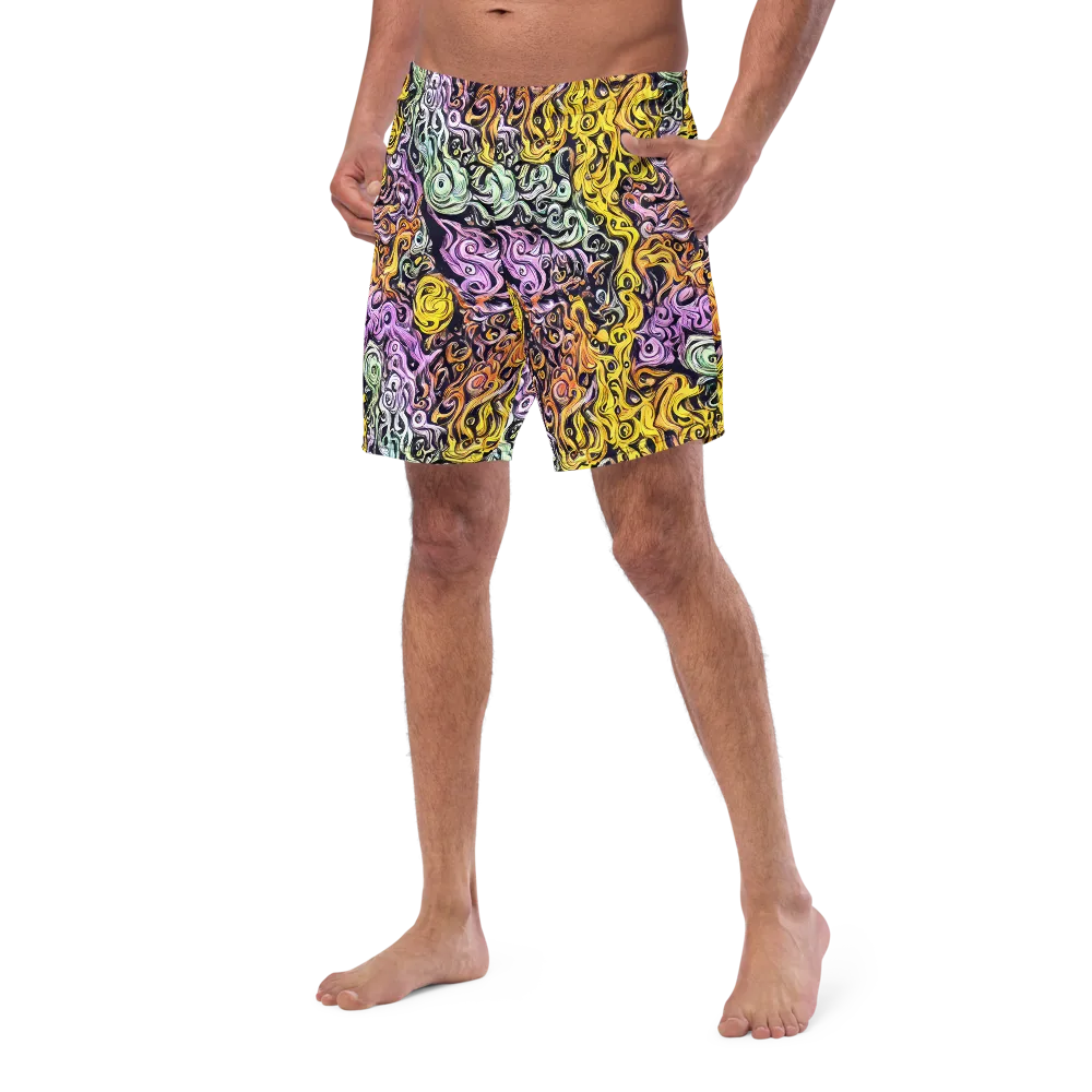 Whirling Spectrum on Swim Trunks — Left Front