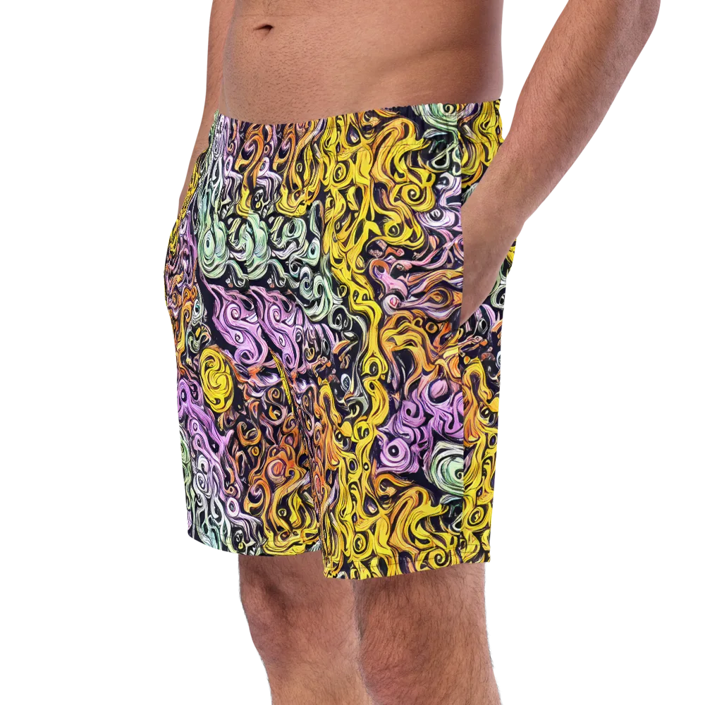 Whirling Spectrum on Swim Trunks — Left Front