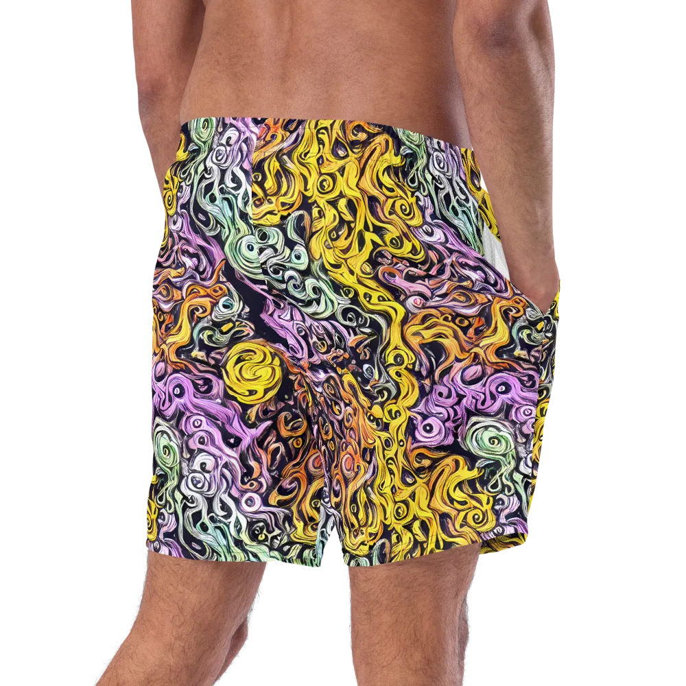 Whirling Spectrum on Swim Trunks — Right Back