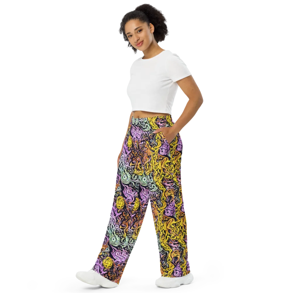 Whirling Spectrum on Wide-Leg Pants — Left Front