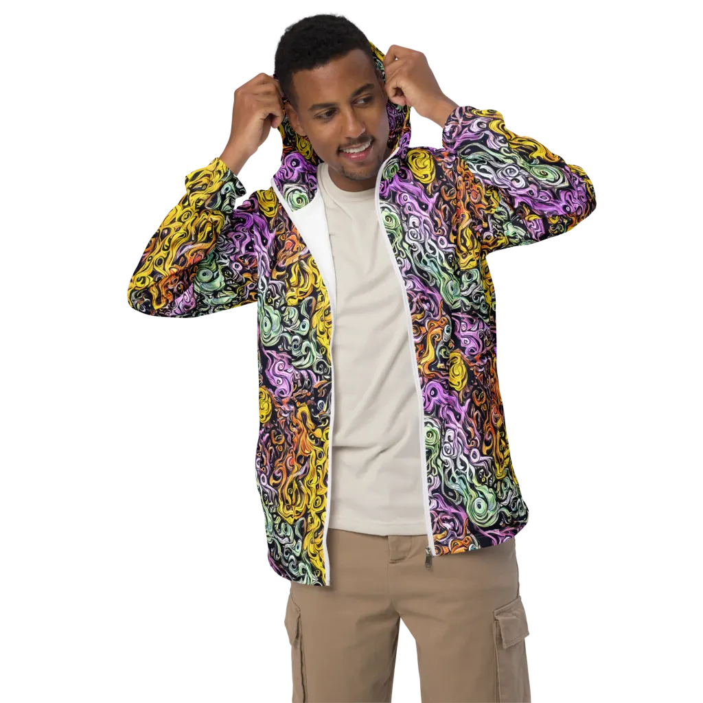 Whirling Spectrum on Men's Windbreaker — Front