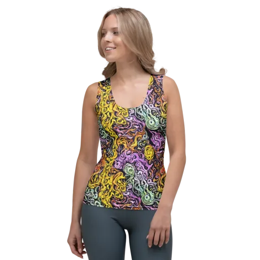 Whirling Spectrum on a Women's Tank Top