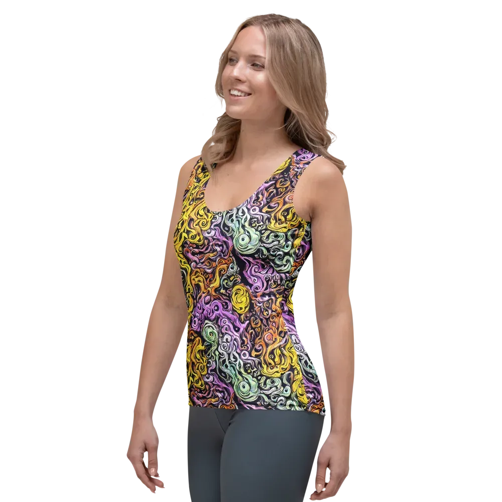 Whirling Spectrum on Women's Tank Top — Left Front