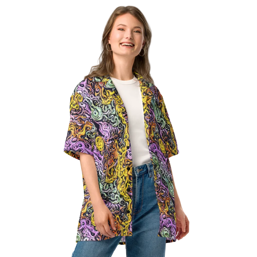 Whirling Spectrum on Button Shirt — Front