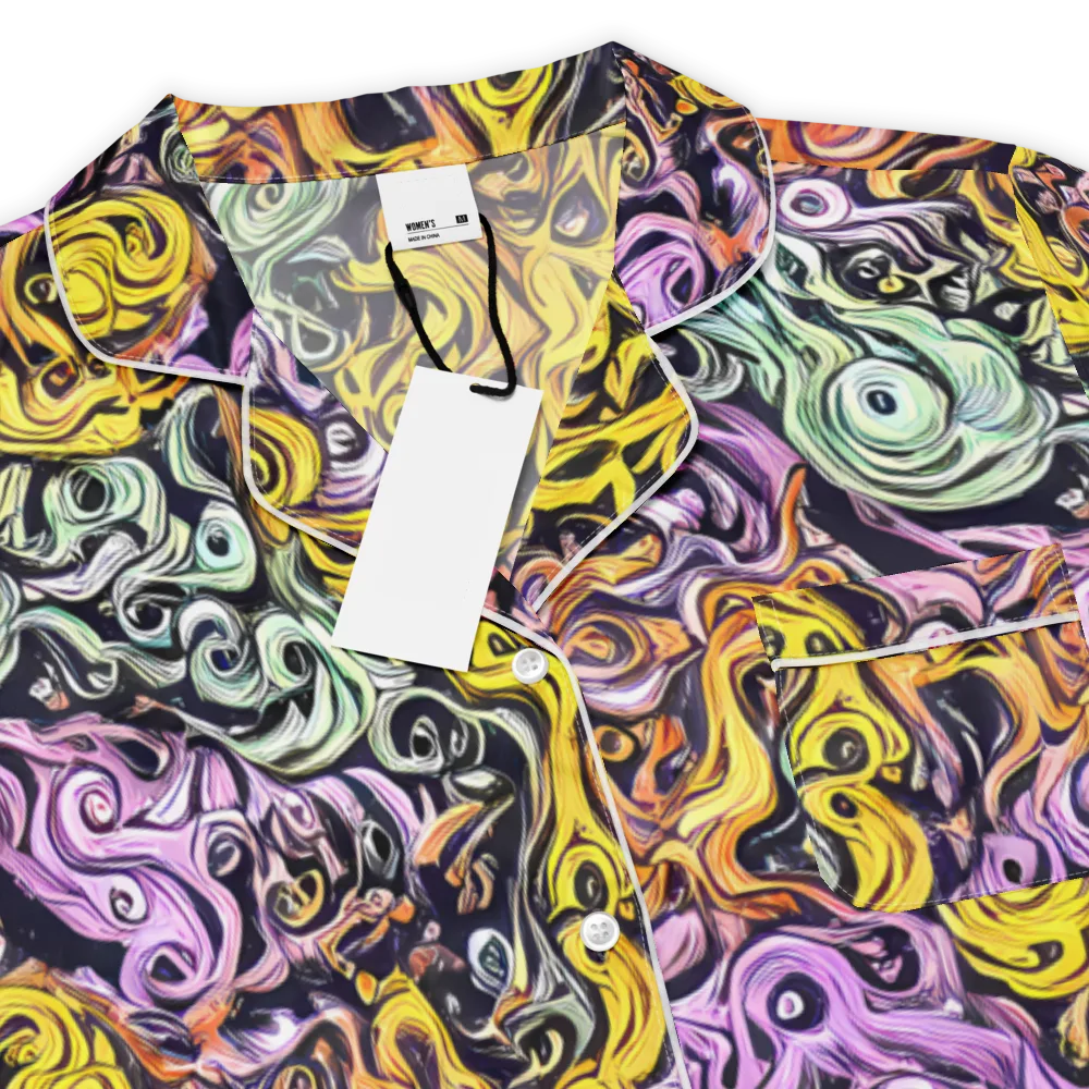 Whirling Spectrum on Women's Short Sleeve Pajama Top — Product details
