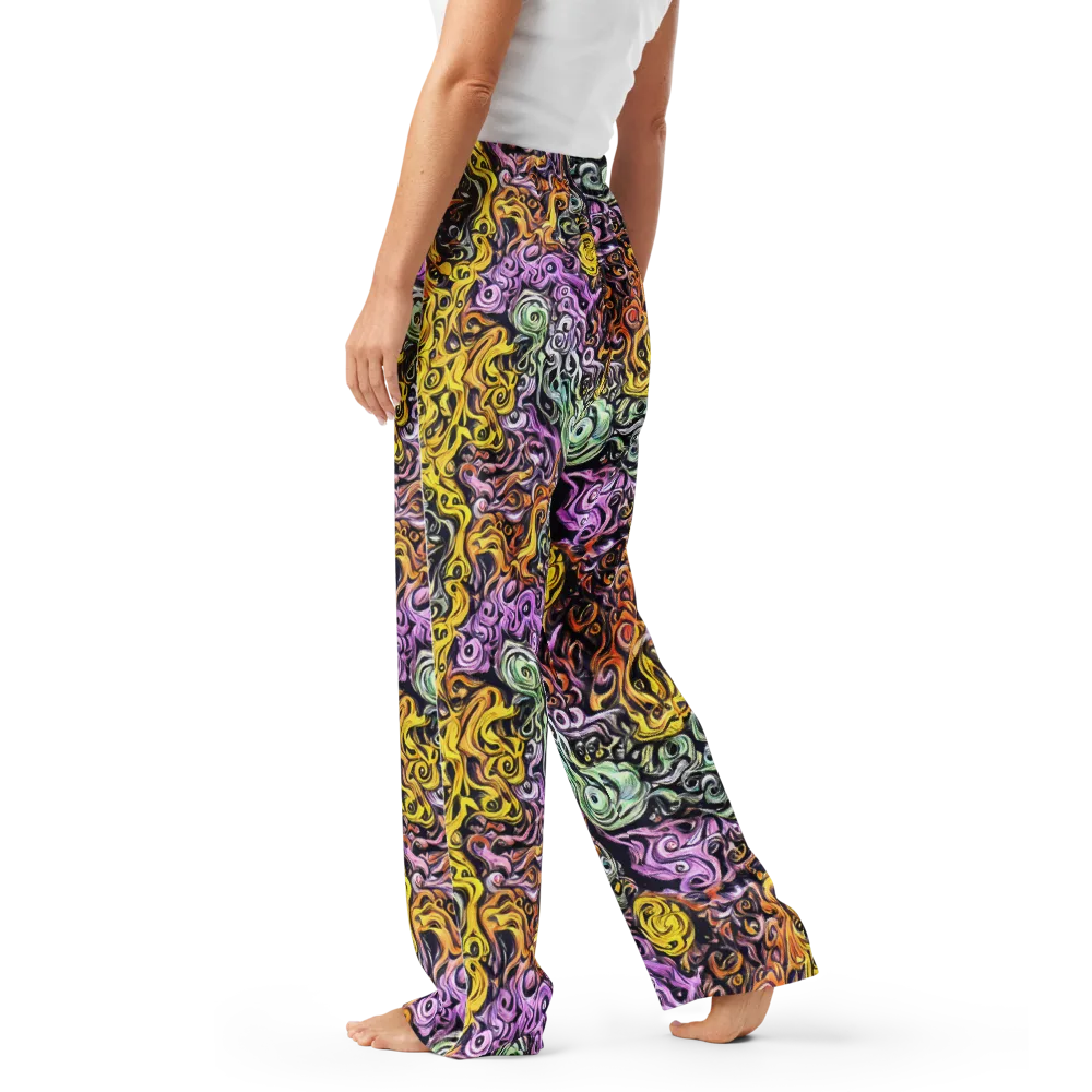 Whirling Spectrum on Women's Pajama Pants — Left