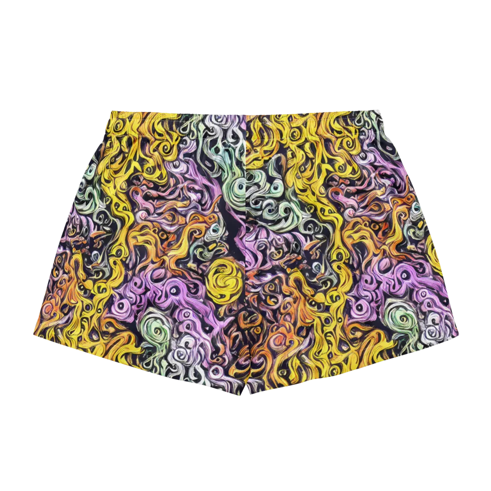 Whirling Spectrum on Women's Pajama Shorts — Back