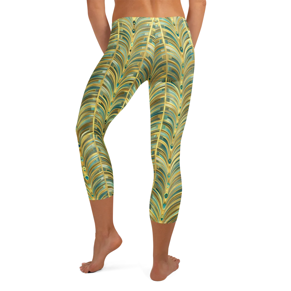 Gilded Plume on Capri Leggings — Back