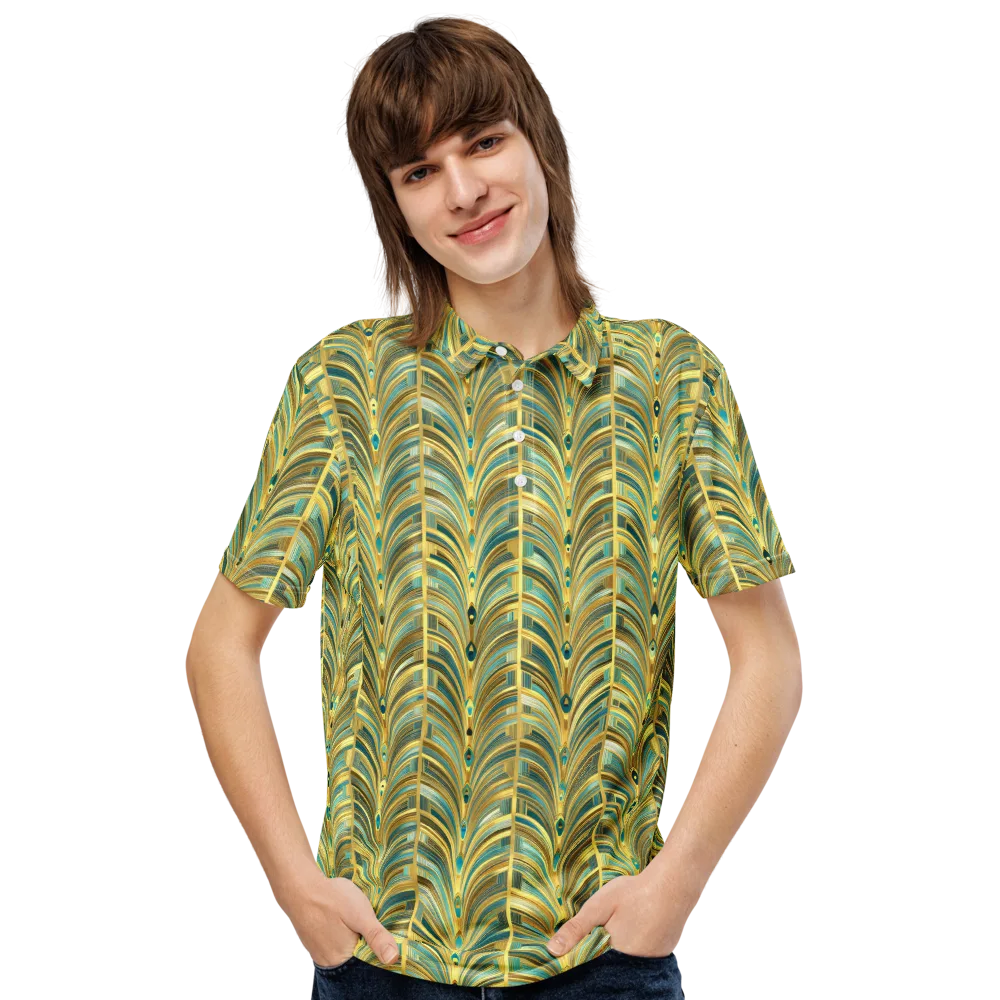 Gilded Plume on Men's Slim Fit Polo Shirt — Front