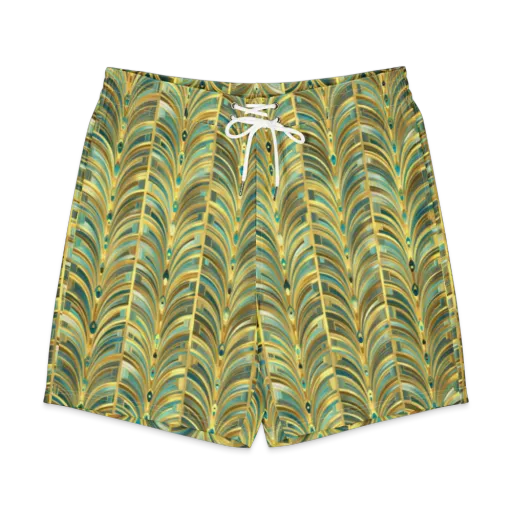 Gilded Plume on a Men's Board Shorts