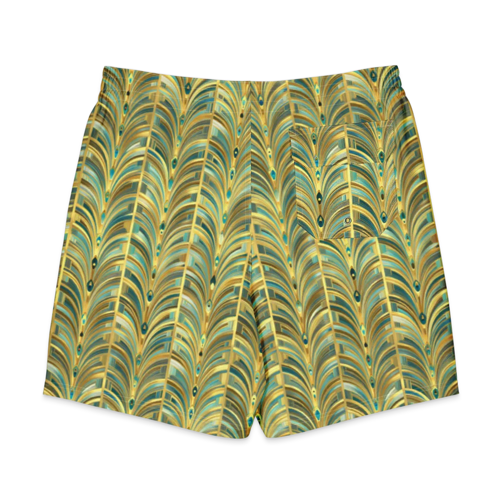 Gilded Plume on Men's Board Shorts — Back