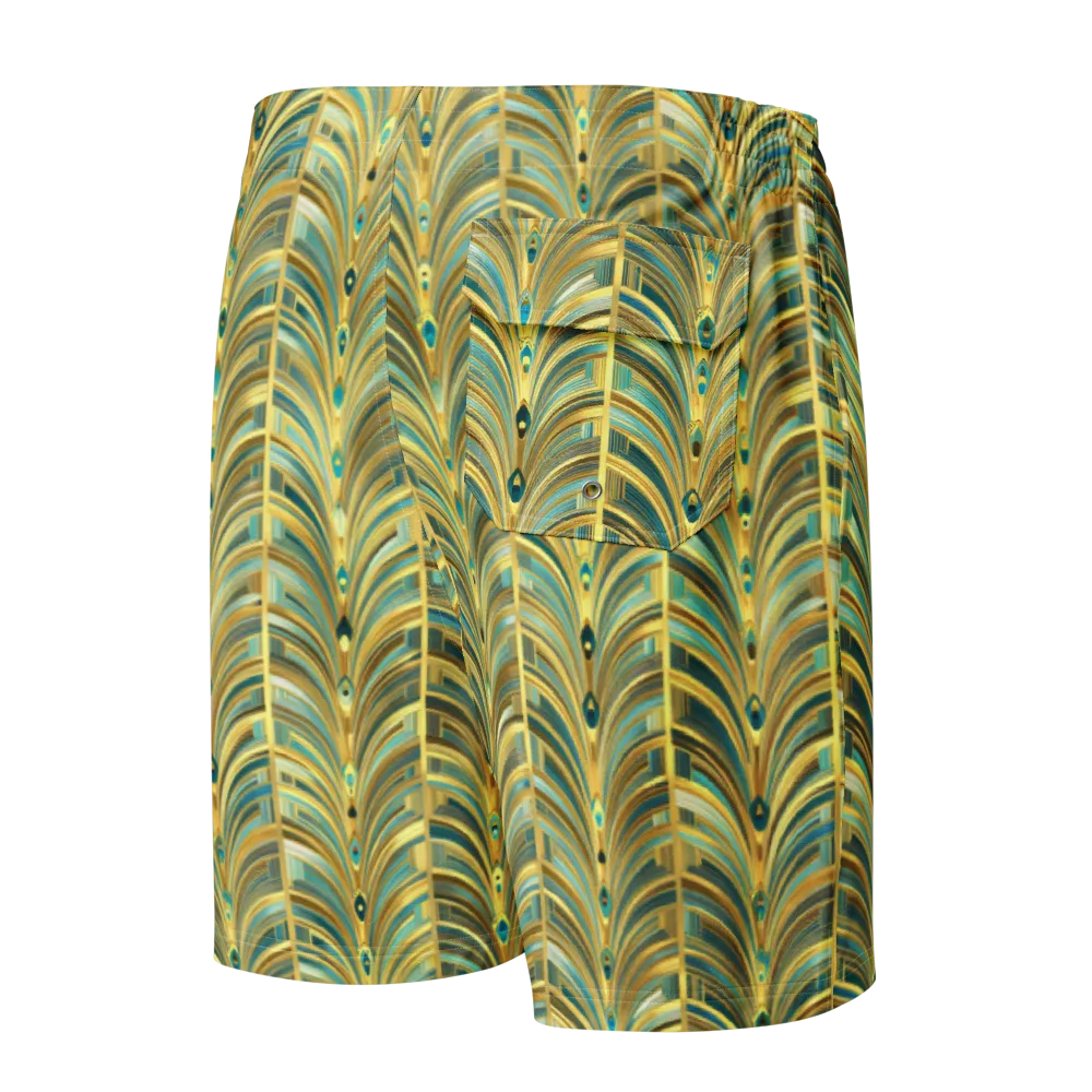 Gilded Plume on Men's Board Shorts — Back
